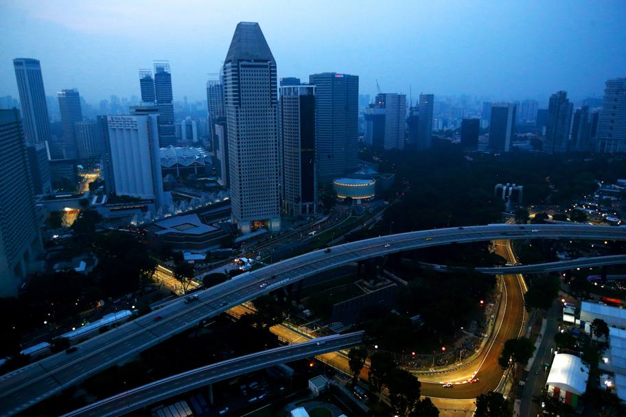 Panorama di Singapore, location unica per la F.1. Getty